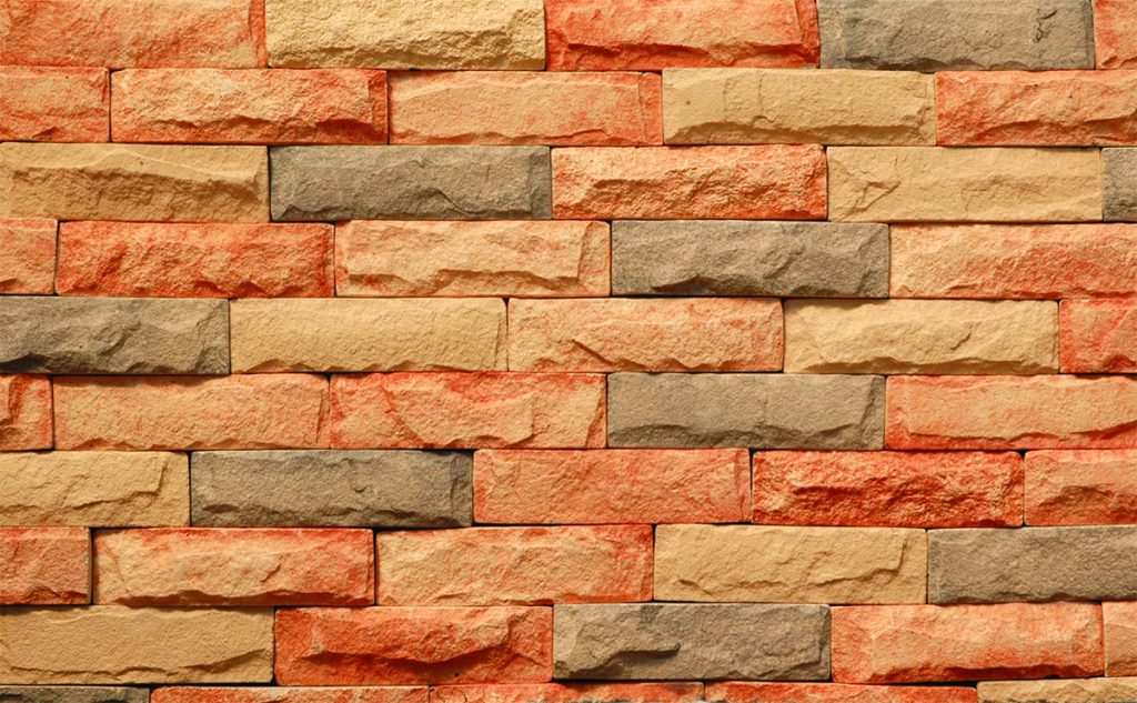 Antique Brick AB 7105 in a mix of terracotta, beige, and charcoal grey