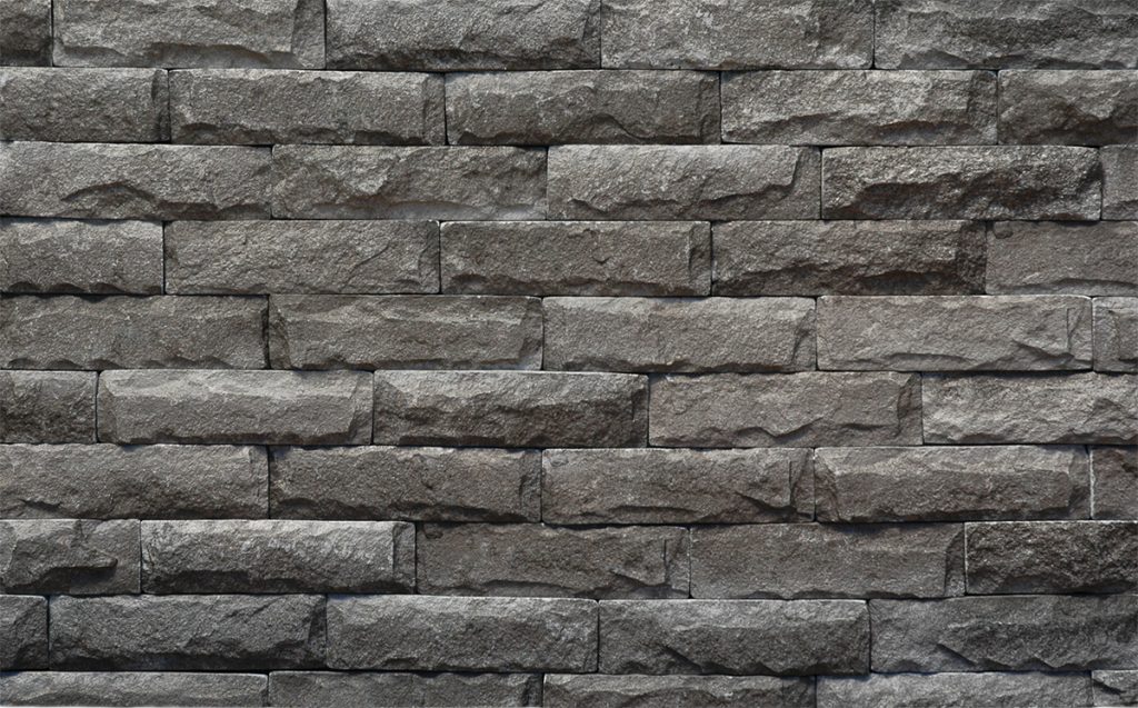 Antique Brick AB 7107 in solid dark grey with deep stone texture
